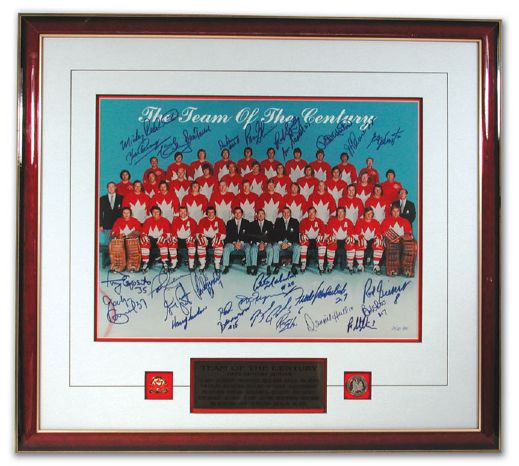 Team of the Century Team Signed Team Photo (30" x 27")