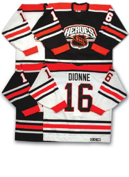 Marcel Dionnes NHL Heroes Autographed Game Worn Jersey Collection of 2