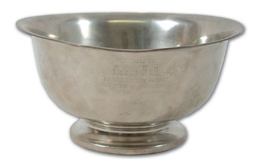 Pewter Bowl Presented to Bobby Hull by the Boston Bruins