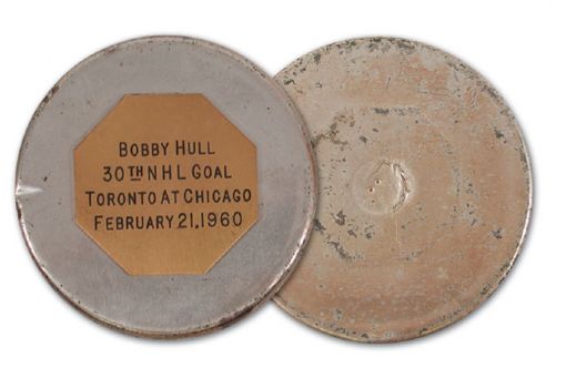 Bobby Hulls 1959-60 30th Goal Puck