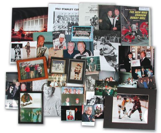 Bobby Hulls Photograph and Patch Collection of 100+