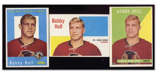 Bobby Hulls Rookie, 2nd and 3rd Year Topps Cards #1