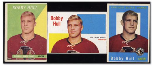 Bobby Hulls Rookie,  2nd and 3rd Year Topps Cards #5