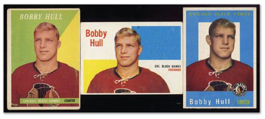 Bobby Hulls Rookie, 2nd and 3rd Year Topps Cards #9