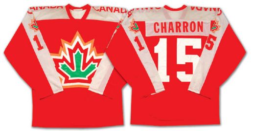 Guy Charrons 1977 Team Canada World Championships Game Worn Jersey
