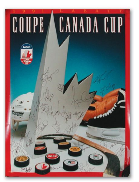 1991 Canada Cup Team Canada Autographed Poster Collection of 2