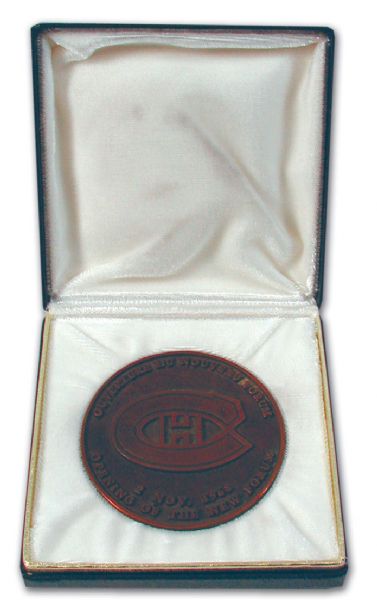 1968 Montreal Forum Reopening Commemorative Bronze Medallion