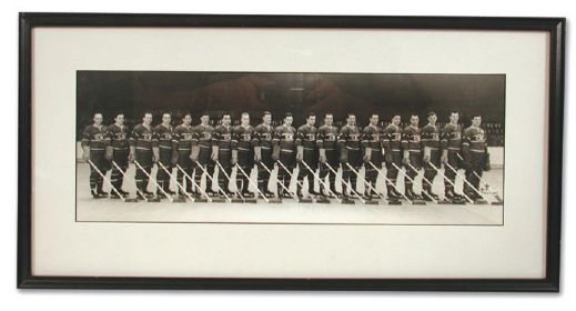 1947-48 Montreal Canadiens Framed Panoramic Team Photo (24" x 12")