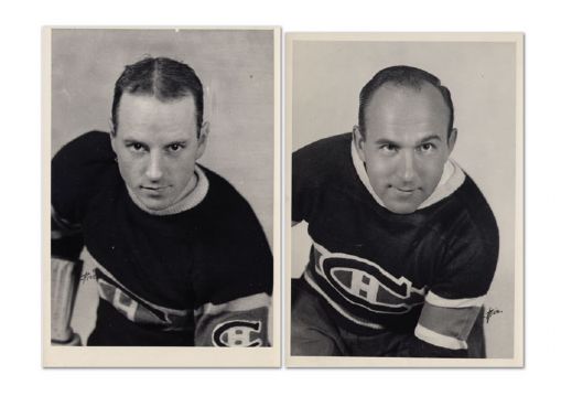 Montreal Canadiens Howie Morenz and Aurele Joliat Original Photographs