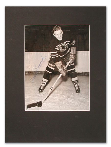 Bill Mosienko Autographed Matted Photo (12" x 16")