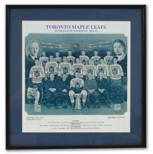 1931-32 Toronto Maple Leafs Framed Jigsaw Puzzle (14" x 14")