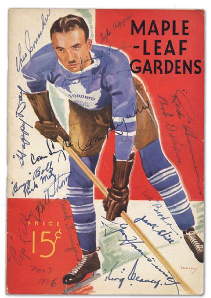 1936-37 Toronto Maple Leafs Team Signed Program