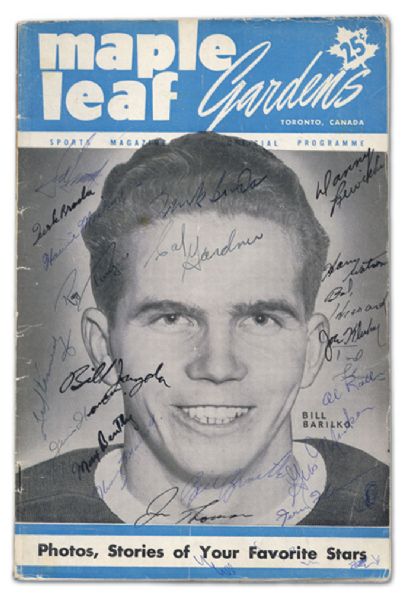 1951 Stanley Cup Finals Team Signed Bill Barilko Maple Leafs Program