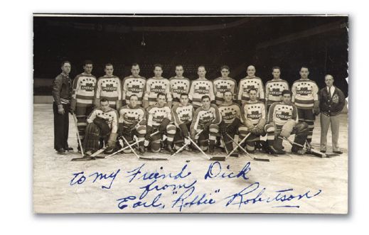 1937-38 New York Americans Team Photo Postcard (3 1/2" x 5 1/2")