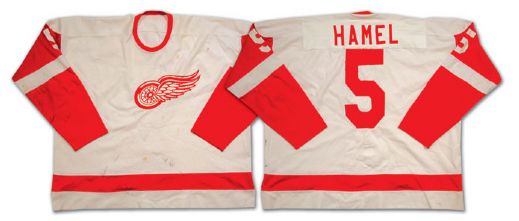 Jean Hamels 1970s Detroit Red Wings Game Worn Jersey