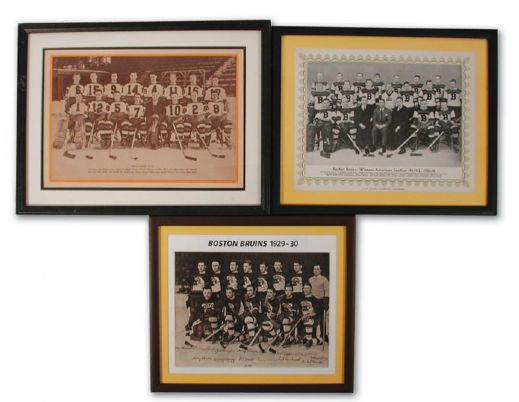1930s Boston Bruins Framed Team Photo Collection of 3