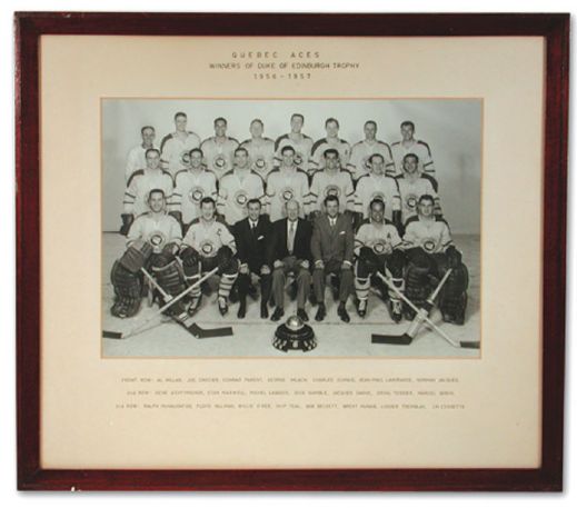 Joe Croziers 1950s Quebec Aces Official Team Photo Collection of 2