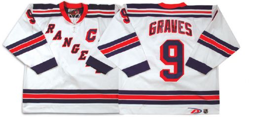 Adam Graves New York Rangers Game Worn Pre-Season Jersey