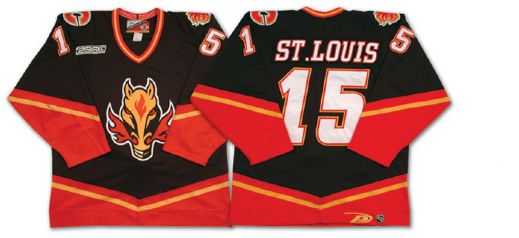 Martin St. Louis 1999-2000 Calgary Flames Game Worn Rookie Jersey