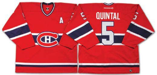 Stephane Quintals 2002-03 Montreal Canadiens Game Worn Jersey