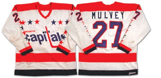 Paul Mulveys 1980-81 Washington Capitals Game Worn Jersey