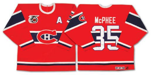 Mike McPhees 1991-92 Montreal Canadiens TBC Game Worn Jersey