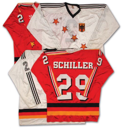 1984 Canada Cup Team West Germany Game Jersey Collection of 2