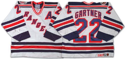 Mike Gartners 1992-93 New York Rangers Game Worn Jersey