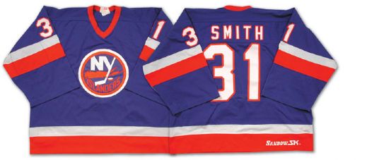 Billy Smiths Early 1980s New York Islanders Game Worn Jersey & Autographed Stick