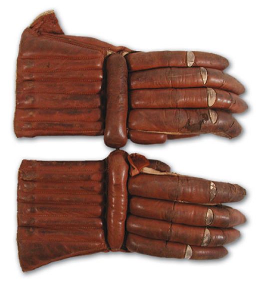 Superb Pair of Circa 1910 Hockey Gloves
