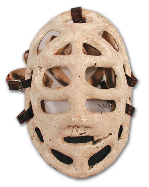 1960s Rare Version Jacques Plante Fibrosport Pretzel Mask