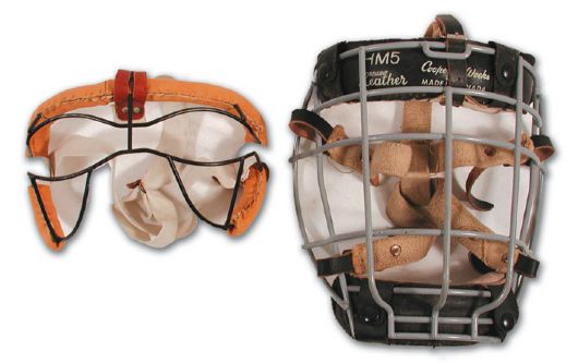 Collection of Two 1950s Caged Goalie Masks