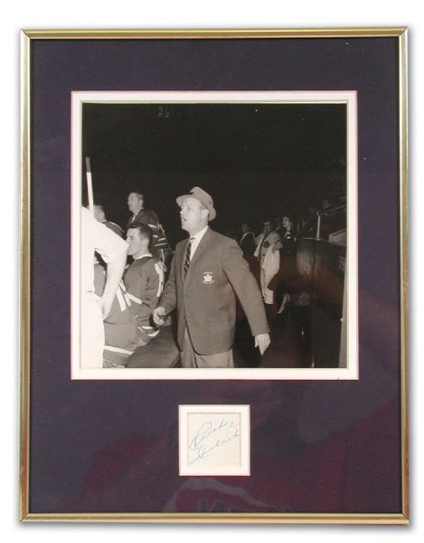 Punch Imlach Autographed Display (11"x14")