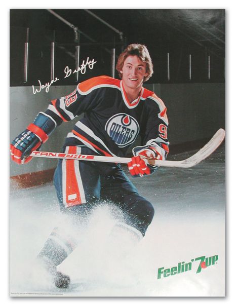 Early Wayne Gretzky 7Up Poster Collection of 100 in Unopened Box