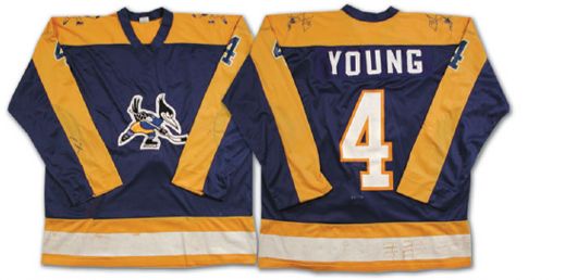Howie Youngs 1974-75 WHA Phoenix Roadrunners Game Worn Jersey
