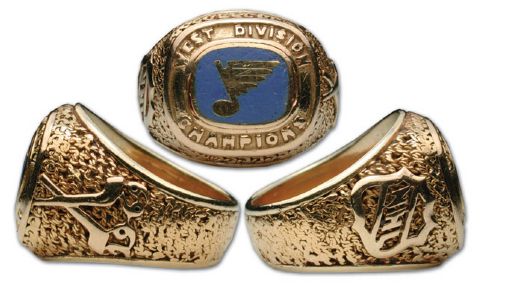 Bill McCrearys 1968-69 St. Louis Blues Championship Gold Ring
