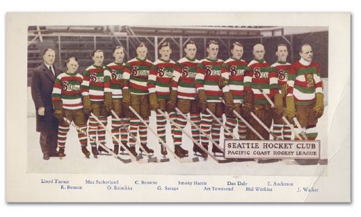 1929-30 PCHL Seattle Eskimos Christmas Card