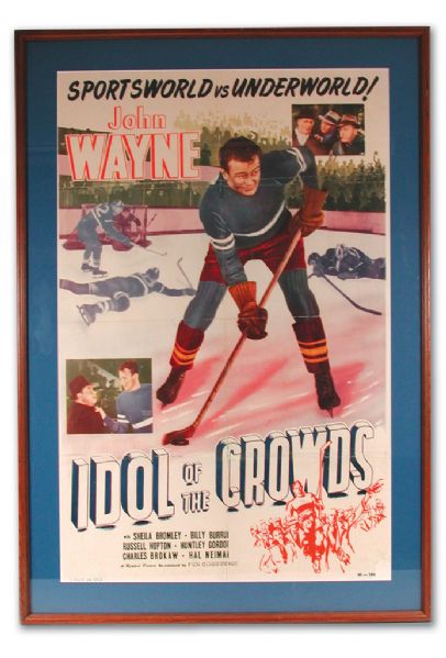 Huge Framed Hockey Movie Poster featuring John Wayne (31" x 45")