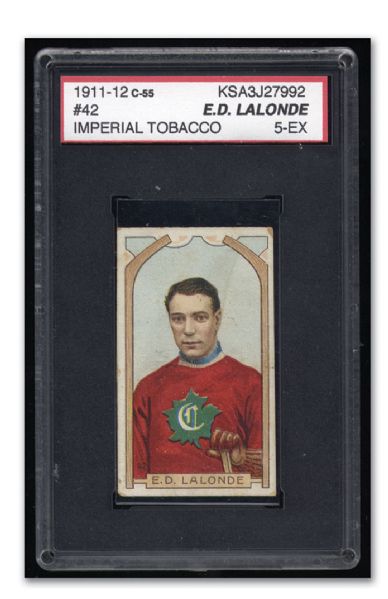 1911-12 C-55 Newsy Lalonde Graded Tobacco Card