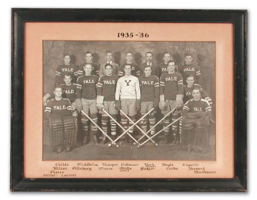 1935-36 Yale University Framed Team Photo (17" x 14")