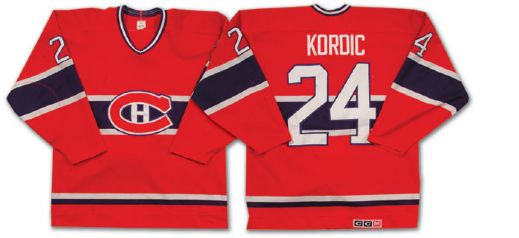 John Kordics 1986-87 Sherbrooke Canadiens Game Worn Jersey ADDENDUM