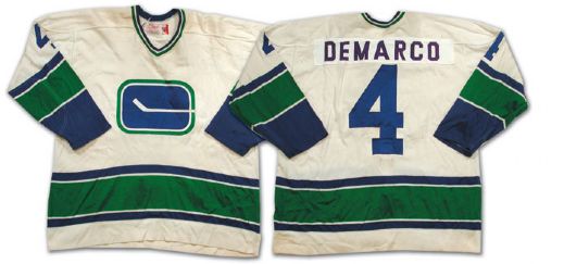 Ab DeMarcos 1970s Vancouver Canucks Game Worn Jersey