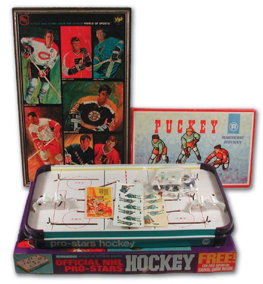 Table Hockey Game Collection of 2 with Bonus Display