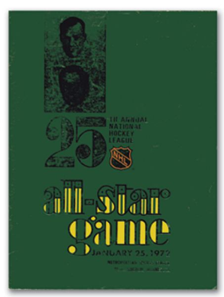 1972 NHL All-Star Game Official Program