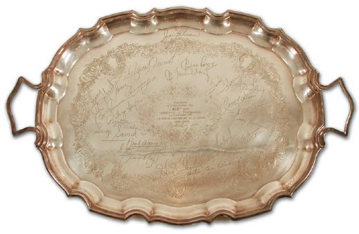 Jean Beliveaus Commemorative 400th Career Goal Silver Platter