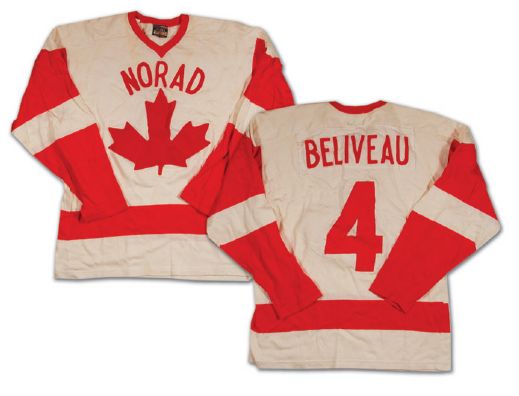 Jean Beliveaus 1970s NORAD Game Worn Jersey