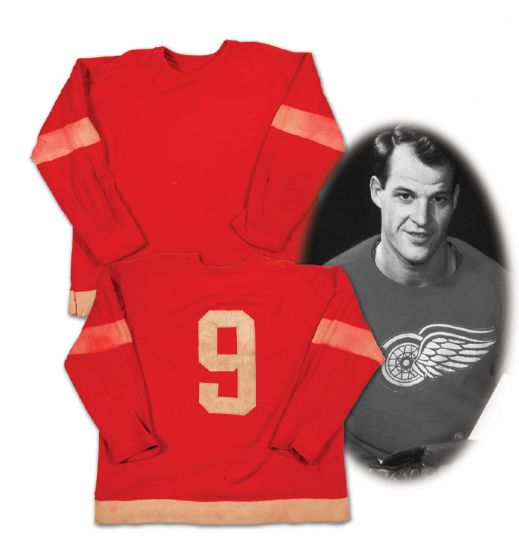 Circa 1954 Gordie Howe Detroit Red Wings Game Worn Jersey