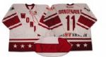 Mathieu Dandenaults Autographed Game Worn Jersey from the Igor Larionov Farewell Game