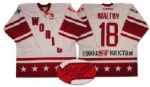 Kirk Maltbys Autographed Game Worn Jersey from the Igor Larionov Farewell Game