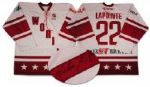 Martin Lapointes Autographed Game Worn Jersey from the Igor Larionov Farewell Game